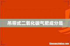 吊带式二氧化碳气肥成分是