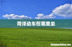 菏泽动车在哪里坐
