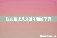 张兆和沈从文晚年和好了吗