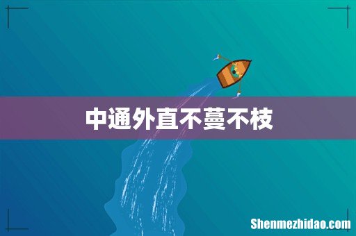 中通外直不蔓不枝