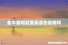金牛座和巨蟹座适合结婚吗
