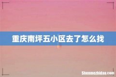 重庆南坪五小区去了怎么找