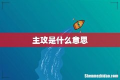 主攻是什么意思