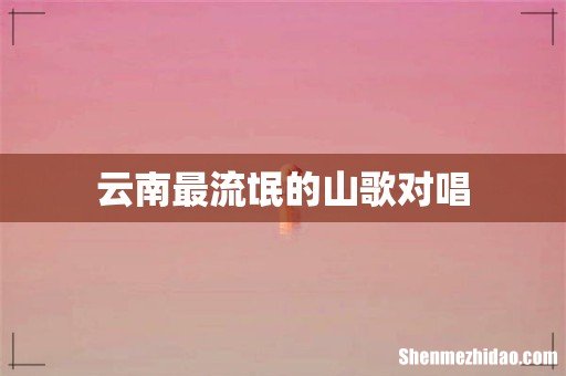 云南最流氓的山歌对唱