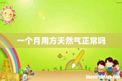 一个月用方天然气正常吗