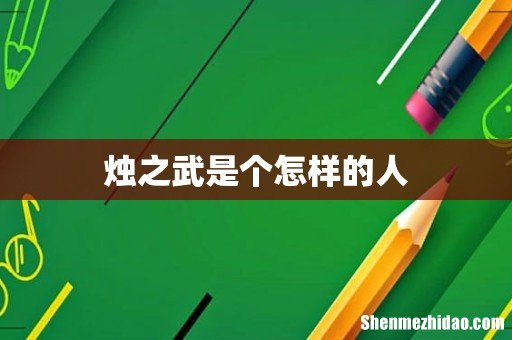 烛之武是个怎样的人
