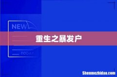 重生之暴发户