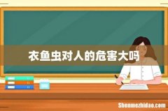 衣鱼虫对人的危害大吗