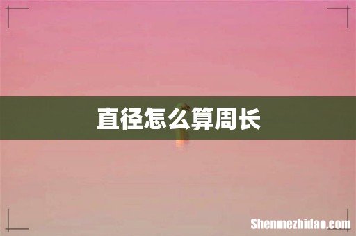 直径怎么算周长