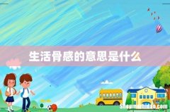 生活骨感的意思是什么