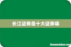 长江证券是十大证券嘛