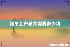 新车上户总共需要多少钱