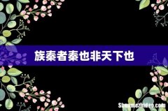 族秦者秦也非天下也