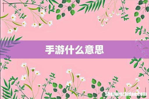 手游什么意思