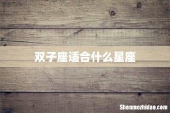 双子座适合什么星座