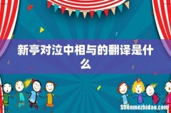 新亭对泣中相与的翻译是什么