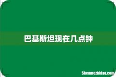 巴基斯坦现在几点钟
