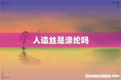 人造丝是涤纶吗