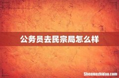 公务员去民宗局怎么样