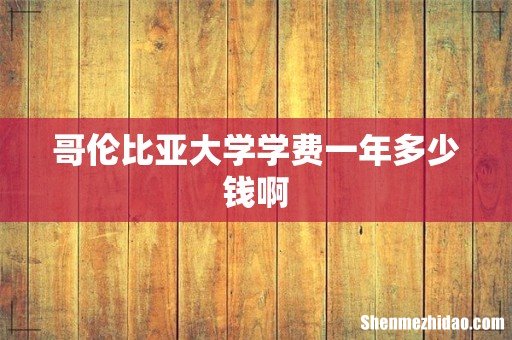 哥伦比亚大学学费一年多少钱啊