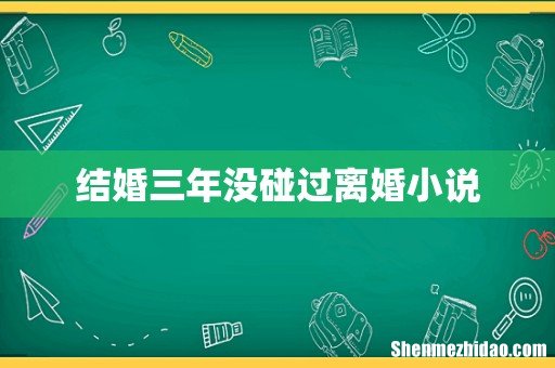 结婚三年没碰过离婚小说