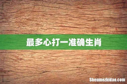 最多心打一准确生肖