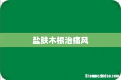 盐肤木根治痛风
