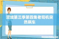 灵域第三季第四集老司机突然飙车