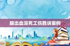 脑出血没死工伤胜诉案例