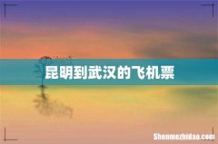 昆明到武汉的飞机票