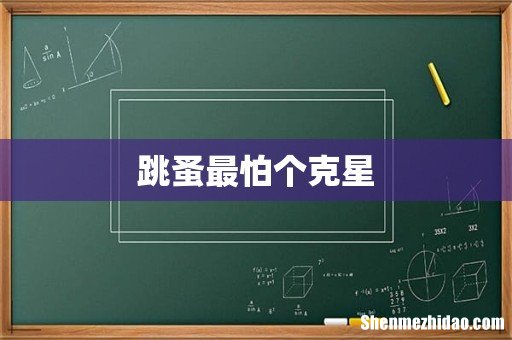 跳蚤最怕个克星