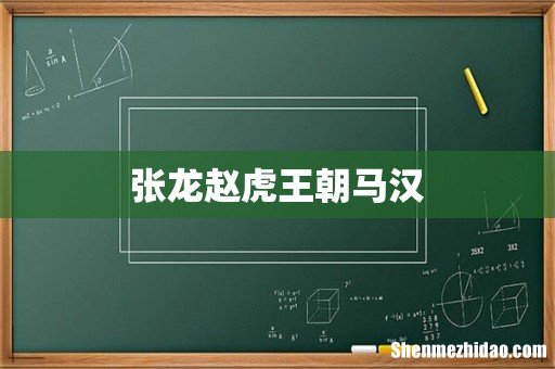 张龙赵虎王朝马汉
