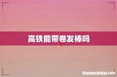 高铁能带卷发棒吗