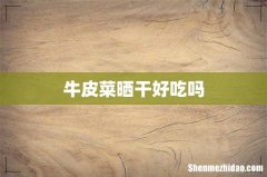 牛皮菜晒干好吃吗