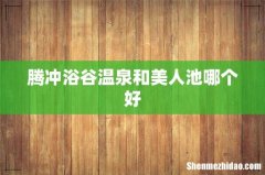 腾冲浴谷温泉和美人池哪个好