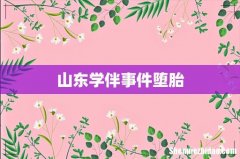山东学伴事件堕胎