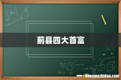 蓟县四大首富