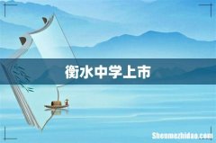 衡水中学上市