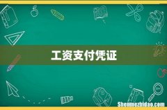 工资支付凭证