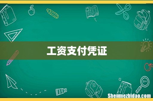 工资支付凭证