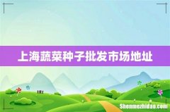上海蔬菜种子批发市场地址
