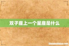 双子座上一个星座是什么