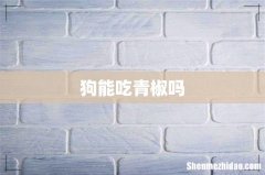 狗能吃青椒吗