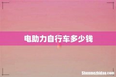 电助力自行车多少钱
