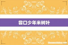 尝口少年米树叶
