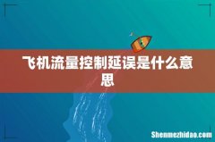 飞机流量控制延误是什么意思