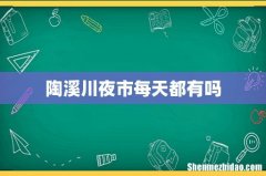 陶溪川夜市每天都有吗