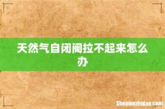 天然气自闭阀拉不起来怎么办