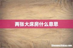 两张大床房什么意思
