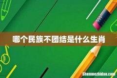 哪个民族不团结是什么生肖
